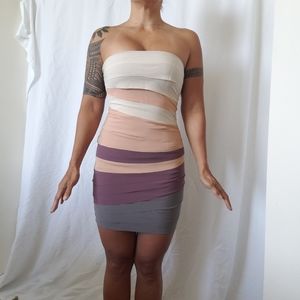 ARK & CO layered gradient bodycon mini dress